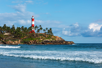 Image showing Kovalam (Vizhinjam) lighthouse. Kerala, India