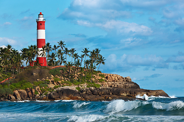 Image showing Kovalam (Vizhinjam) lighthouse. Kerala, India