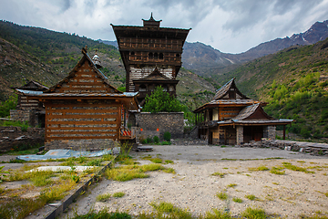 Image showing Sangla Fort - Hindu Temple. Sangla, Himachal Pradesh, India.