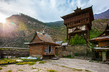 Image showing Sangla Fort - Hindu Temple. Sangla, Himachal Pradesh, India.