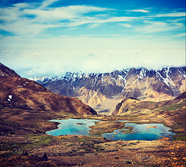 Image showing Mountain lakes in Himalayas