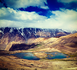 Image showing Mountain lakes in Himalayas