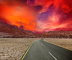 Image showing Road in desert