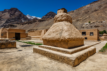 Image showing Tabo monastery in Tabo village, Spiti Valley, Himachal Pradesh, India