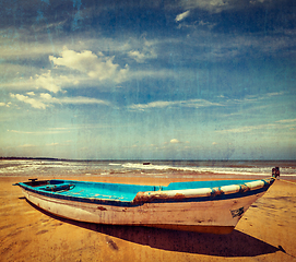 Image showing Boat on a beach