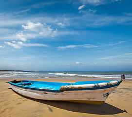 Image showing Boat on a beach