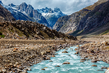 Image showing Chandra River in Himalayas