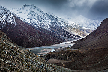 Image showing Severe mountains - View of Himalayas, India