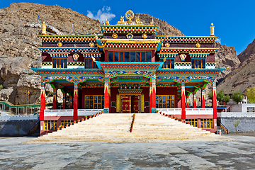 Image showing Buddhist monastery in Kaza, Spiti Valley