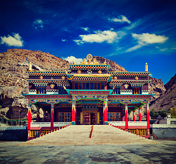 Image showing Buddhist monastery in Kaza, Spiti Valley