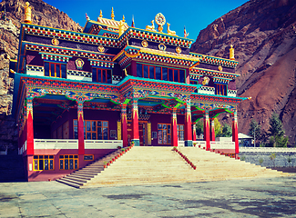 Image showing Buddhist monastery in Kaza, Spiti Valley