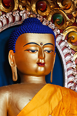 Image showing Sakyamuni Buddha statue in Buddhist temple