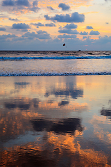 Image showing Sunset on Baga beach. Goa