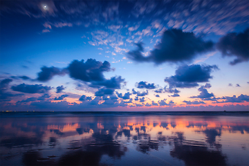 Image showing Sunset on Baga beach. Goa