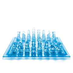 Image showing Glass chess