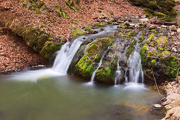 Image showing beautiful waterfall in a wild area