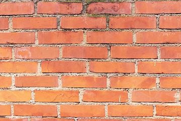 Image showing red old brick wall texture