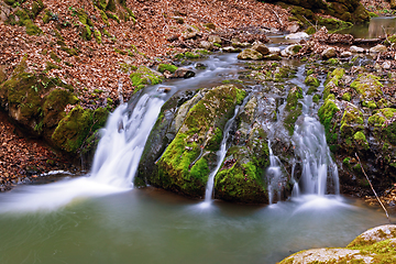 Image showing waterfall into the woods