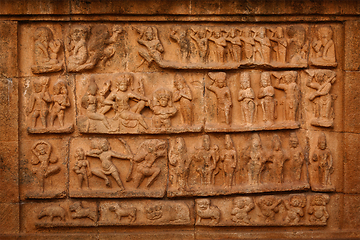 Image showing Bas relief. Brihadishwara Temple, Tanjore