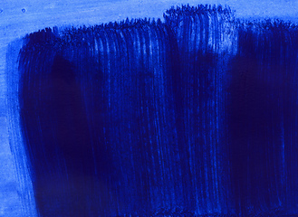 Image showing Blue and dark blue hand drawn paint background