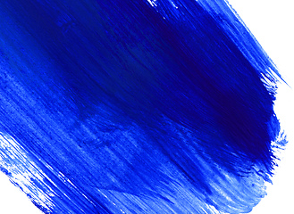 Image showing Bright blue and white drawn paint background