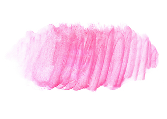 Image showing Pink watercolor texture on white background