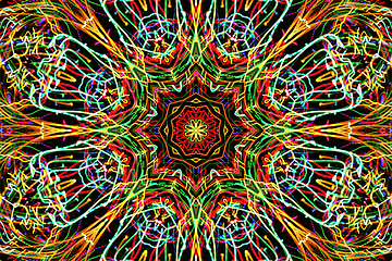 Image showing Bright abstract colorful luminous pattern