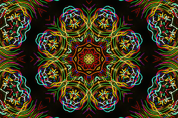 Image showing Bright abstract colorful luminous pattern