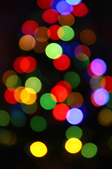 Image showing Unfocused Bright Colorful Lights Background