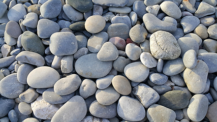 Image showing Background from gray sea pebbles