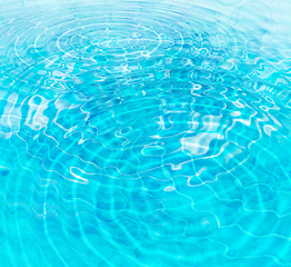 Image showing Blue abstract background with water ripples