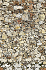 Image showing Old wall texture of various stones