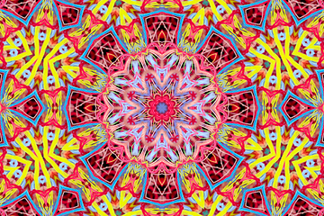 Image showing Abstract pattern from colorful threads with 3D effect