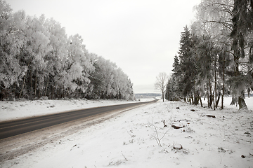 Image showing winter day after a snowfall