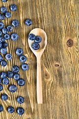 Image showing Blueberry berries on a table