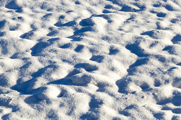 Image showing bumps in the snow, winter