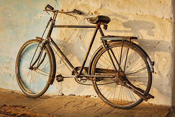 Image showing Old Indian bicycle in the street