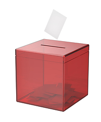 Image showing Ballot box with voting paper