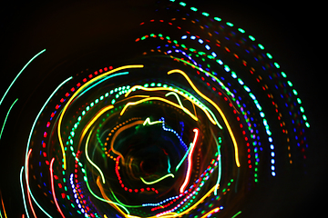 Image showing Abstract colorful motion background with blurred lights