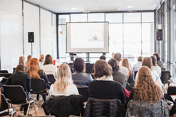 Image showing Audience at the conference hall. Business and Entrepreneurship concept.