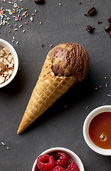 Image showing caramel and chocolate ice cream