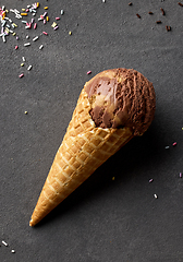 Image showing caramel and chocolate ice cream