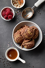 Image showing chocolate and caramel ice cream