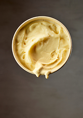 Image showing paper cup of vanilla ice cream