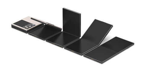 Image showing Five foldable smartphones