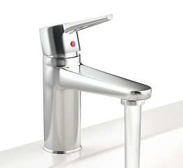 Image showing Tap with flowing water
