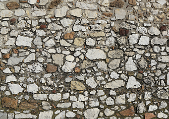 Image showing Very old stone wall texture