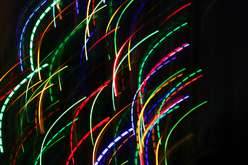 Image showing Abstract bright motion background with blurred lights