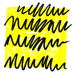 Image showing Bright yellow and black abstract illustration