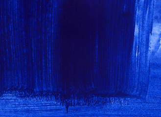 Image showing Blue and dark blue hand drawn paint background